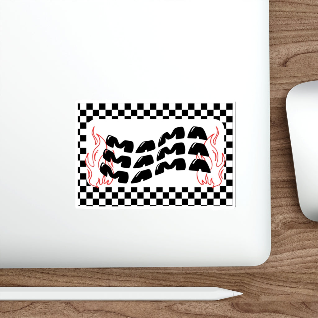 "Mama" Flames Die-Cut Sticker
