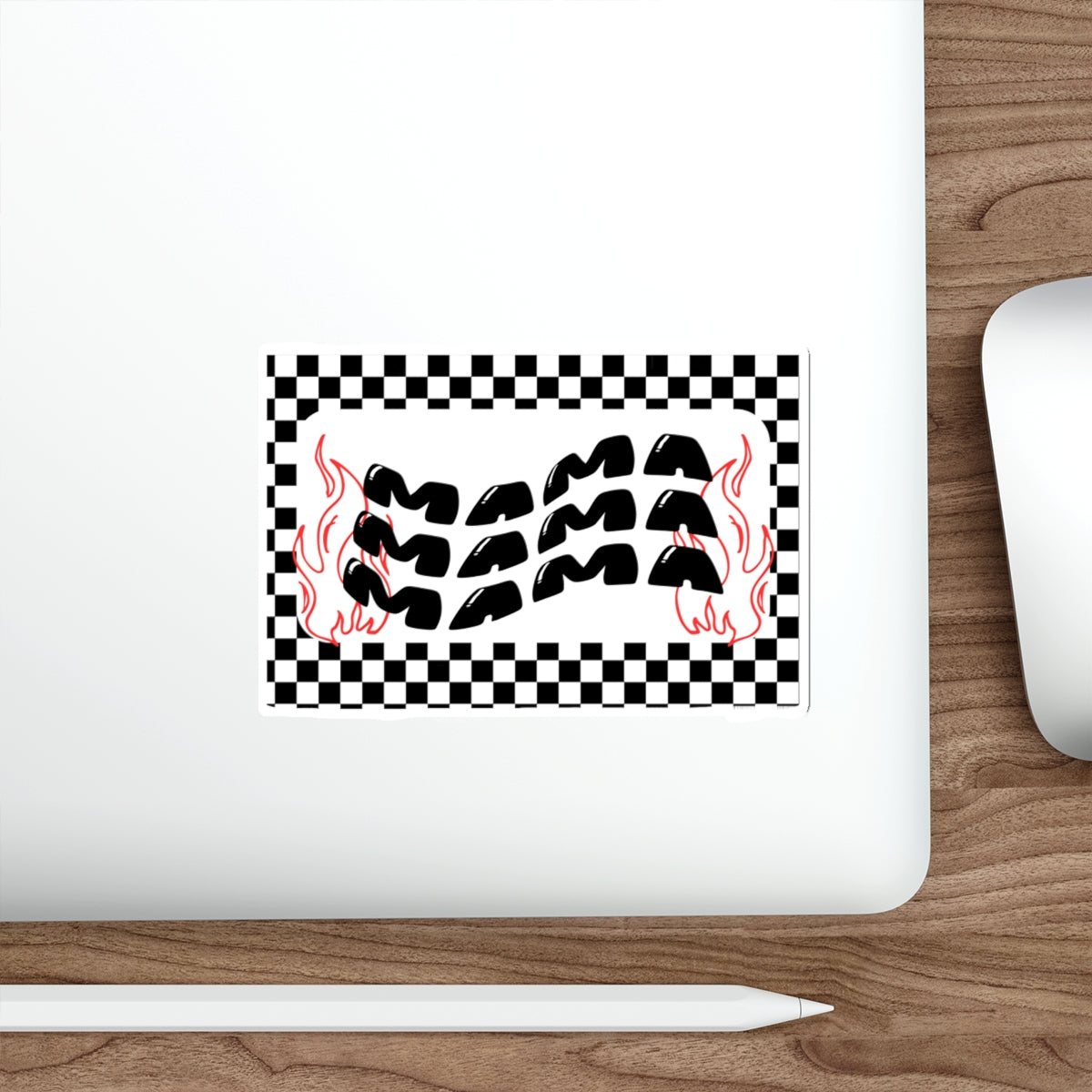 "Mama" Flames Die-Cut Sticker