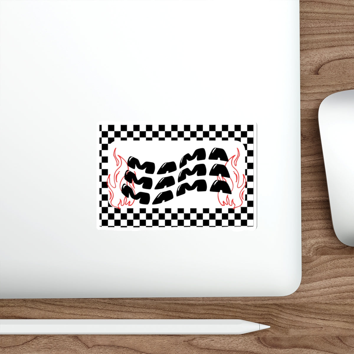 "Mama" Flames Die-Cut Sticker