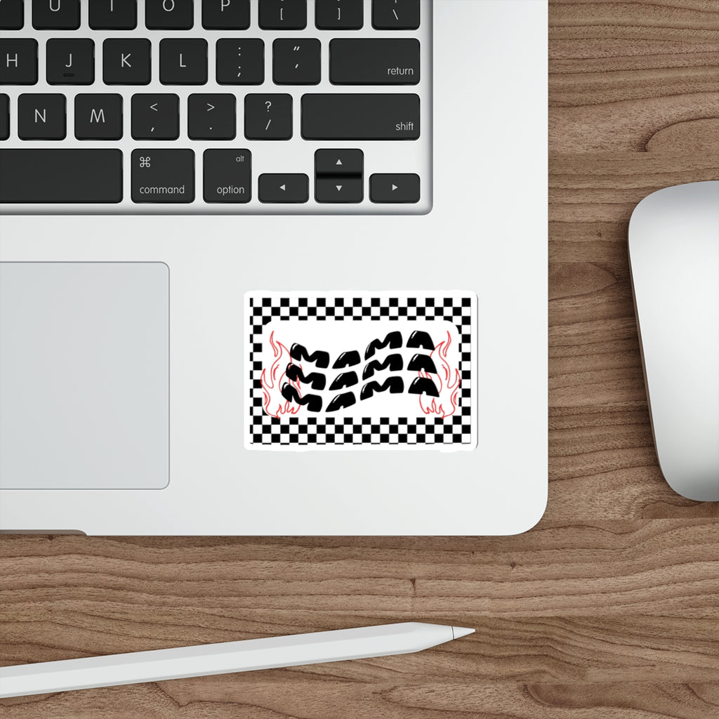 "Mama" Flames Die-Cut Sticker