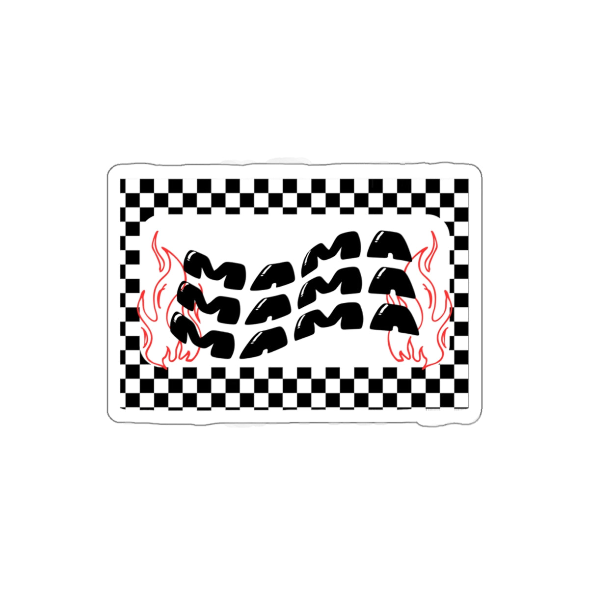 "Mama" Flames Die-Cut Sticker