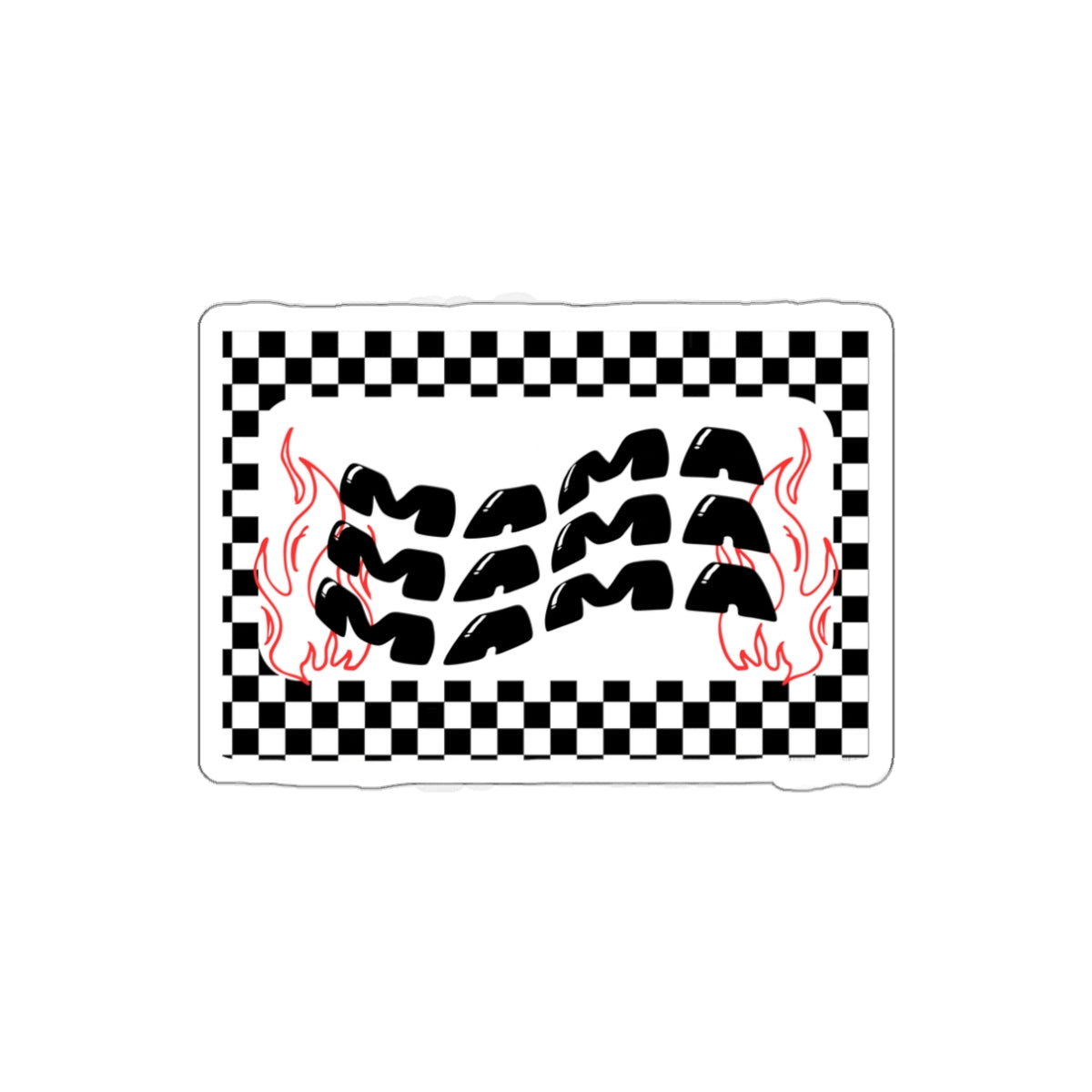 "Mama" Flames Die-Cut Sticker
