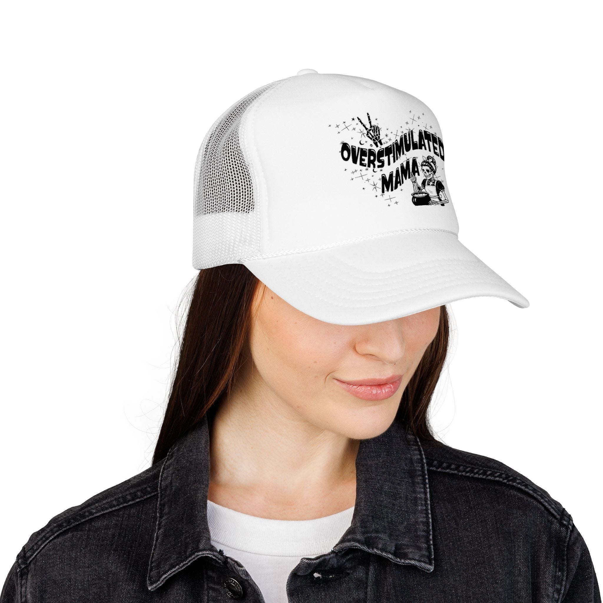 "Overstimulated Mama" Foam Trucker Hat