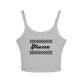 Mama Checkered Crop Tank Top