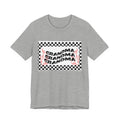 Grandma Repeat Checkerboard Tee — Retro Flame 'Grandma' Graphic T-Shirt